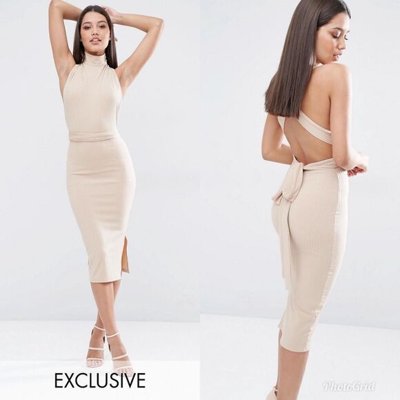 Club L ASOS Multiway Rib Midi Dress - Picture 3 of 11